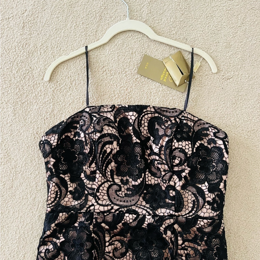 Nwt stunning black lace strapless dress size XL. Great for the holidays! - Picture 6 of 8